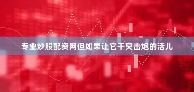 专业炒股配资网但如果让它干突击炮的活儿